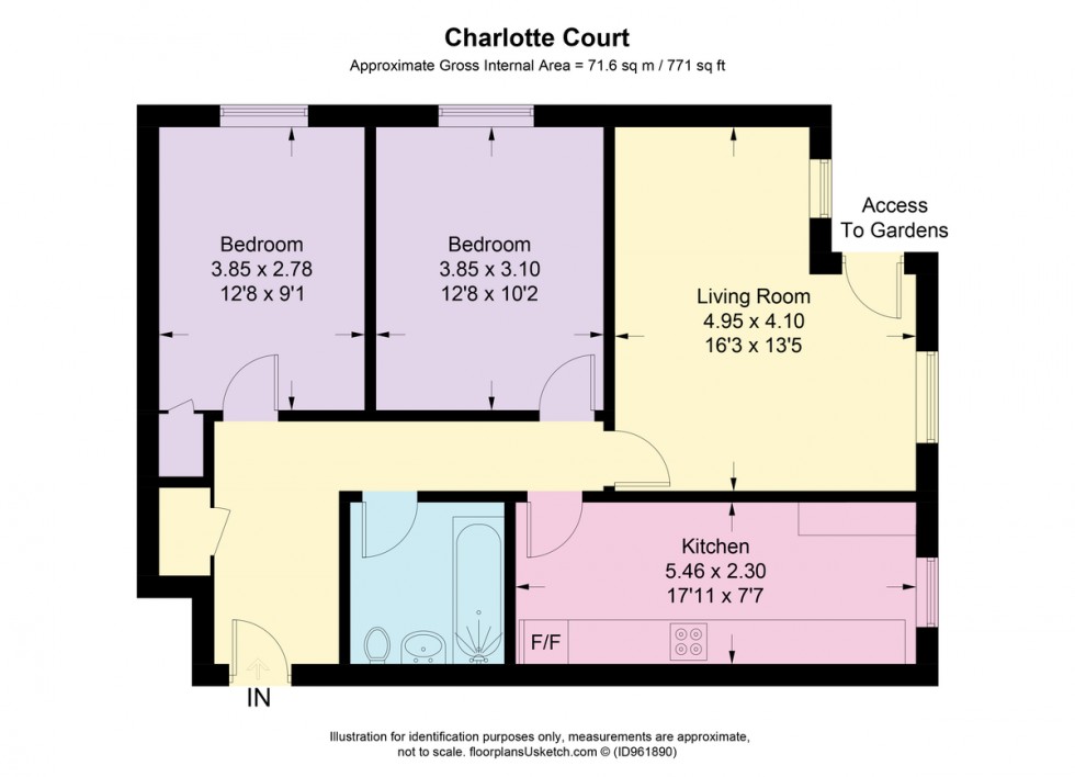 Floorplan for Charlotte Court, W6